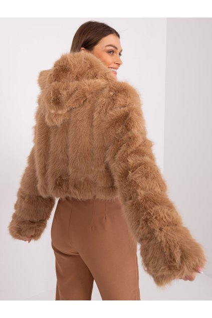 Dámska Bunda farba Hnedá camel kód AT-KR-2378.97P (Farba Hnedá camel, Veľkosť S/M)