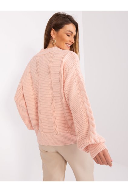 Dámsky sveter farba Svetlo-ružová kód LC-SW-0588.21X