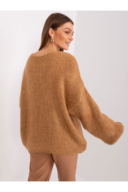 Dámsky sveter farba Hnedá camel kód LC-SW-3020.10P