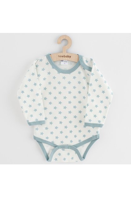 Dojčenské body New Baby Classic II hviezdy mätové