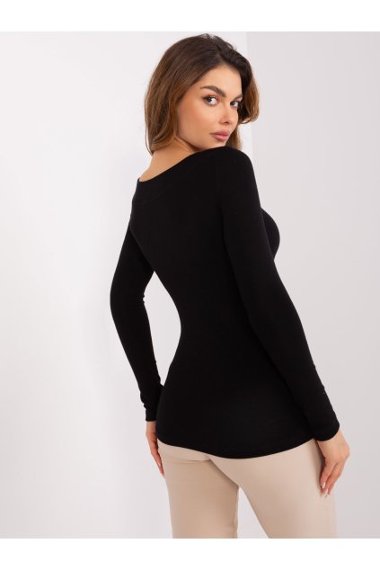 Dámska blúzka s dlhým rukávom čierna EM-BZ-785.32P