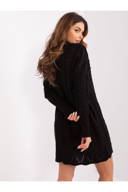 Dámske čierne šaty pletene dizajnove kód produktu LC-SK-8012-2.51P
