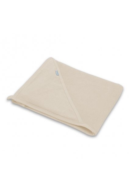 Detská luxusná froté osuška s kapucňou New Baby Comfortably 100x100 cm beige