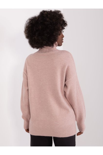 Dámsky sveter farba Tmavo-ružová kód AT-SW-23401.97P (Farba Tmavo-ružová, Veľkosť ONE SIZE)
