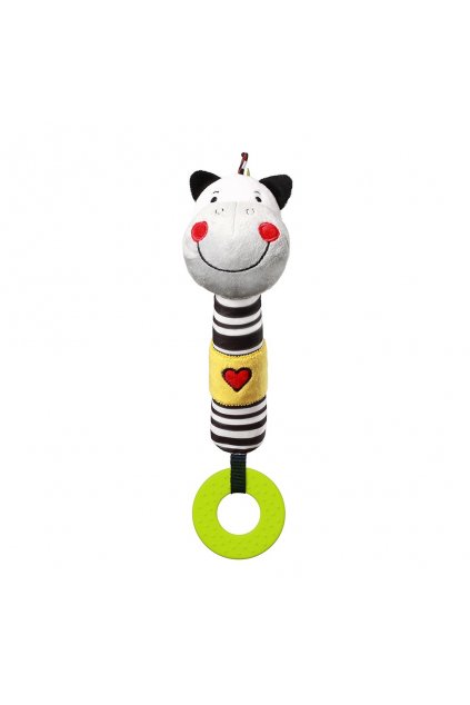 Plyšová pískacia hračka s hryzátkom Baby Ono zebra Zack