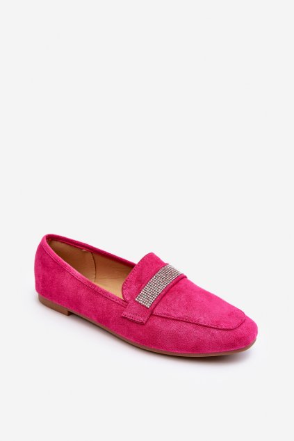 Dámske mokasíny  ružové kód obuvi YD6-52 FUCHSIA