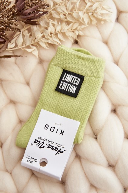 Detské ponožky farba zelená kód SK.29069/GNX127