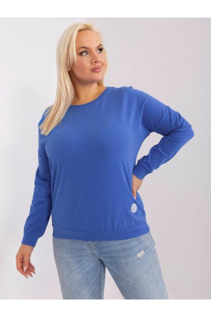 Dámska blúzka plus size tmavo-modrá RV-BZ-9258.22