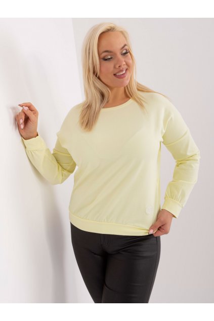 Dámska blúzka plus size svetlo-žltá RV-BZ-9258.22