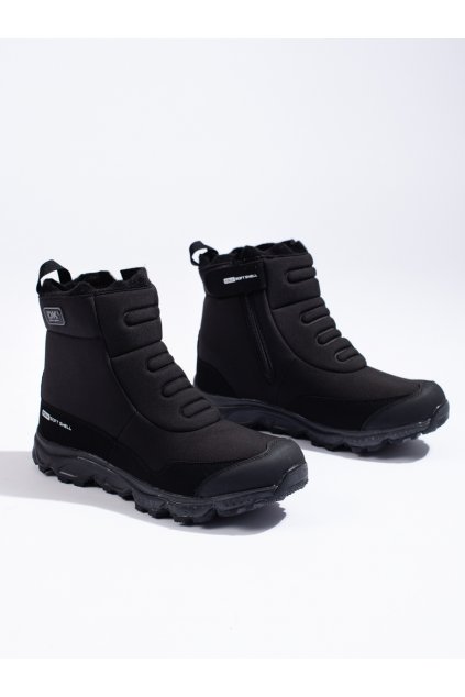 Čierne pánske členkové topánky na zimu bez opätku podpätku Dk kod CCC -1- 15080B-M