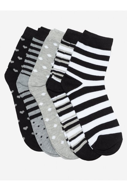 Viacfarebné ponožky Shelvt kod CCC -1- SKA-6091-5PAK