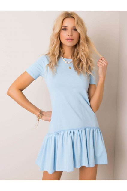 Dámske svetlo-modre šaty basic kód produktu 15- TemU - 1-RV-SK-5631.02X