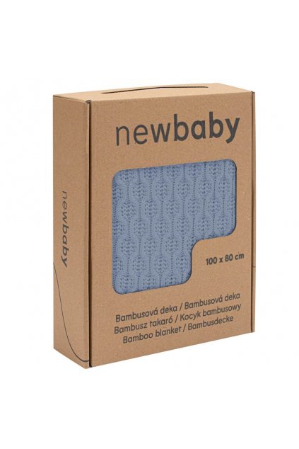 Bambusová Pletená Deka New Baby 100x80 cm modrá - Pohodlie a Bezpečie pre Vaše Bábätko