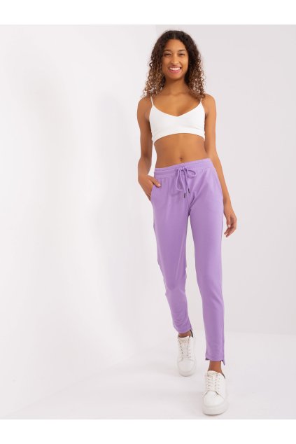 Moderné dámske bavlnené tepláky s elastanom, kód RV-DR-8380.25P
