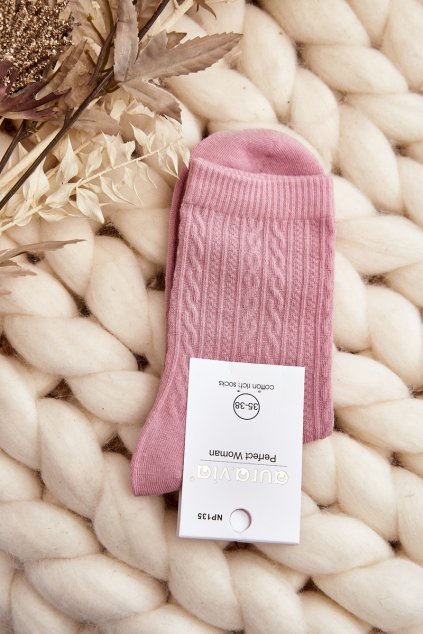 Dámske ponožky farba ružová kód SK.29417/NP135