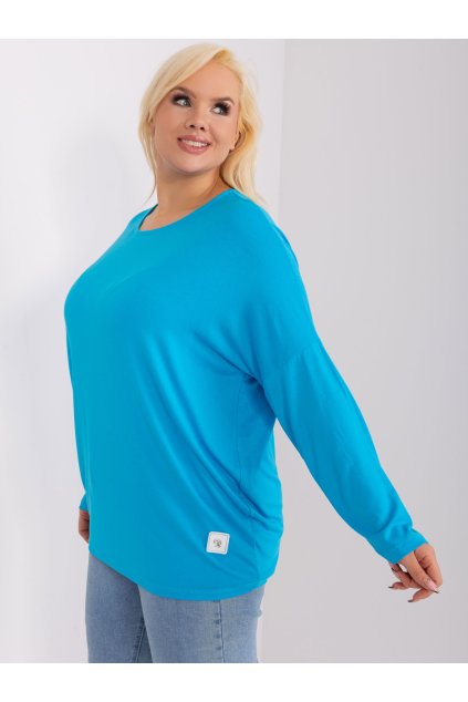 Dámska blúzka plus size modrá RV-BZ-3872.18