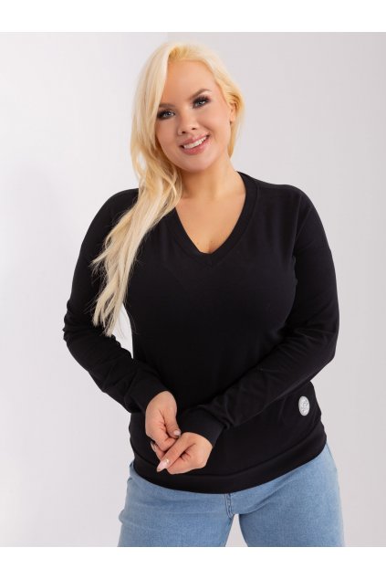 Dámska blúzka plus size čierna RV-BZ-9259.97