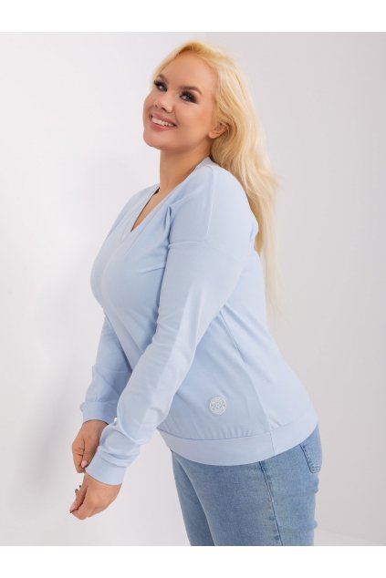 Dámska blúzka plus size svetlo-modrá RV-BZ-9259.97