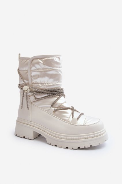 Dámske snehule  biele kód obuvi NS363 WHITE