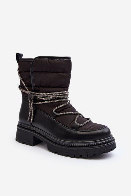 Dámske snehule farba čierna kód obuvi NS363 BLACK