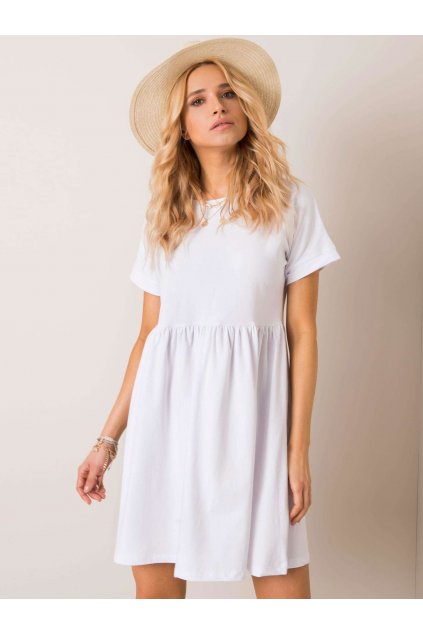 Dámske biele šaty basic kód produktu 15- TemU - 1-RV-SK-5672.03P