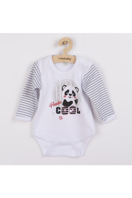 Dojčenské Body s dlhým rukávom pre deti Panda