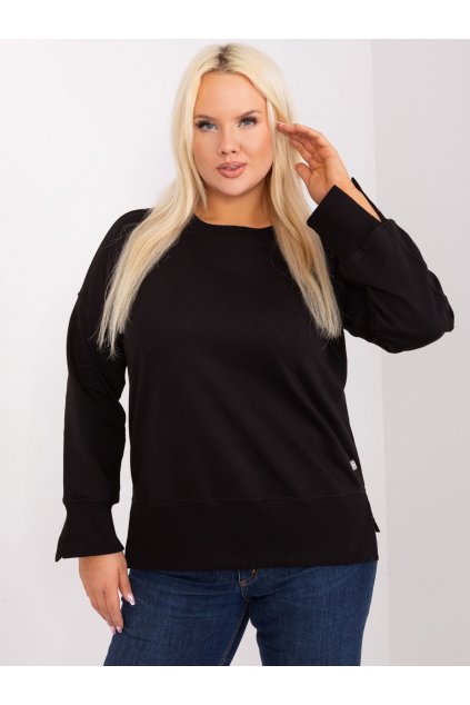 Dámska blúzka plus size čierna RV-BZ-9198.10X