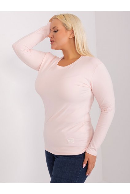 Dámska blúzka plus size svetlo-ružová RV-BZ-9257.19