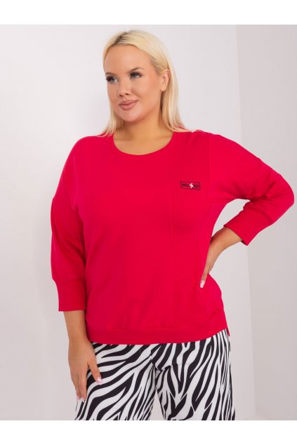 Dámska blúzka plus size červená RV-BZ-9353.25