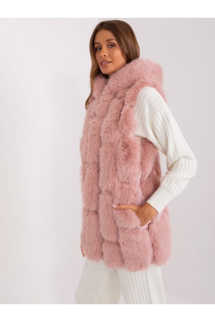 Dámska vesta svetlo-ružová od Wool fashion italia AT-KZ-2379.96P