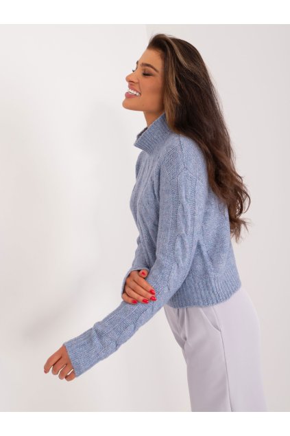 Dámsky sveter farba Tmavo-modrá kód TW-SW-3002.03
