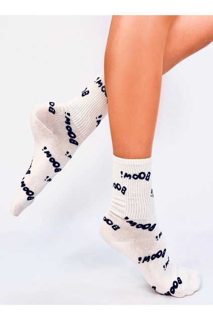 Damske ponožky biele SK-M-1606
