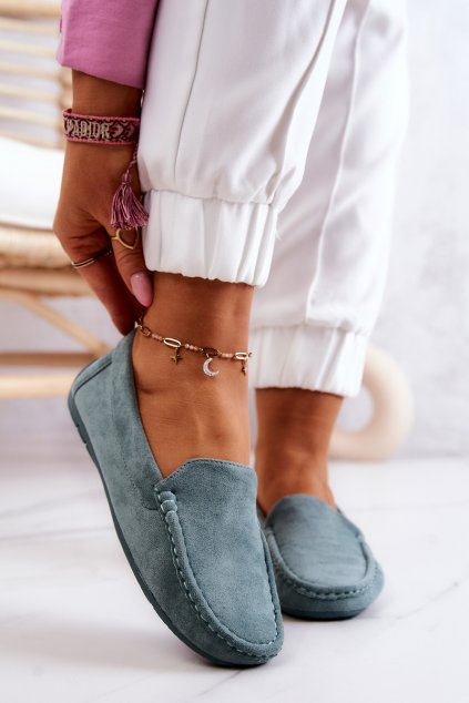 Dámské Semišové Mokasíny máta Morreno (Veľkosť 36)