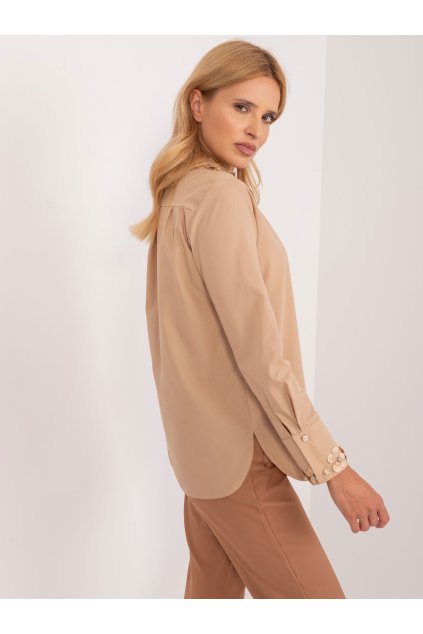 Dámske Košeľa farba Tmavo-béžová kód LK-KS-509574.71