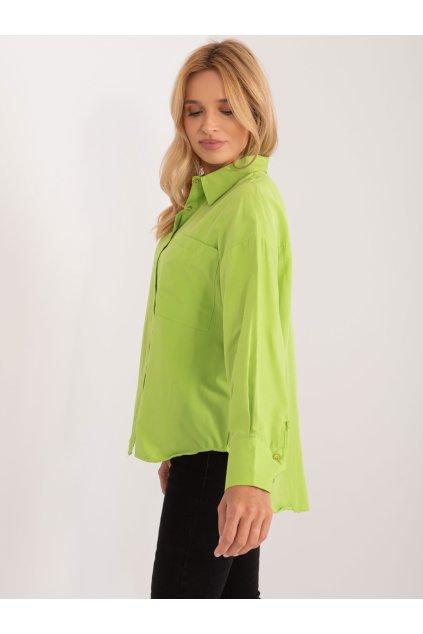 Dámske Košeľa farba Limetková-zelená kód BA-KS-0274.47 (Farba Limetková-zelená, Veľkosť ONE SIZE)