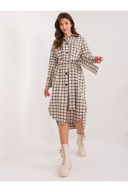 Dámske čierno-béžove šaty na bežný deň kód produktu LK-SK-509521.48