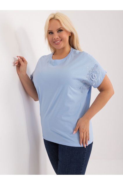 Dámska blúzka plus size svetlo-modrá PM-BZ-GM2142.71