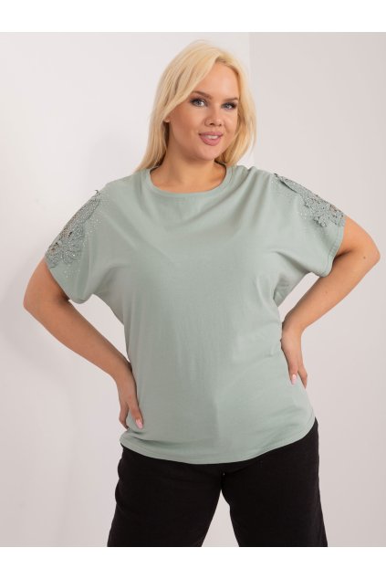 Dámska blúzka plus size pistáciová PM-BZ-GM2143.41