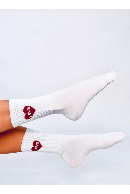 Damske ponožky biele SK-BL21020