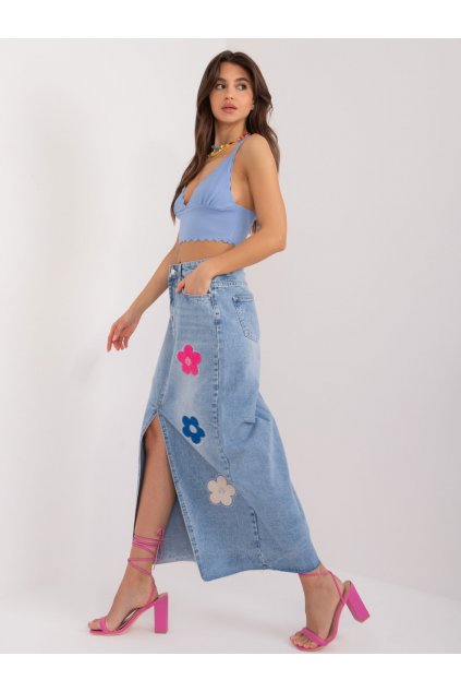 Dámska Rifľová sukňa modrá kód 24-TemU-H/M-NM-SD-A200.52