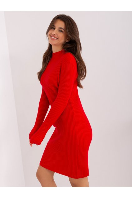 Dámske červene šaty pletene dizajnove kód produktu 15- TemU - 1-PM-SK-PM319.19
