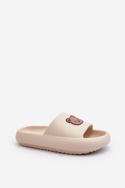 Dámske šľapky  béžové kód obuvi BG-130 BEIGE