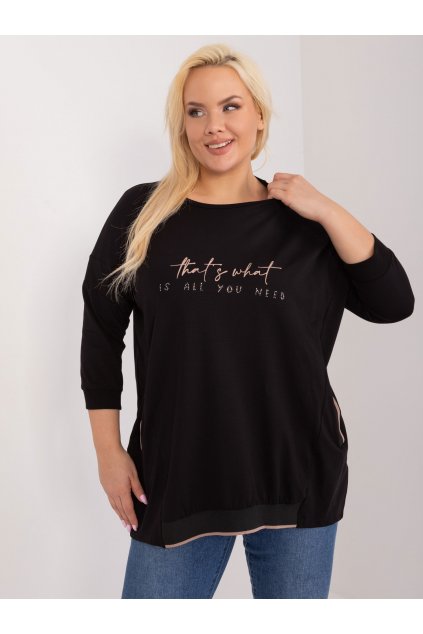 Dámska blúzka plus size čierna RV-BZ-9359.25