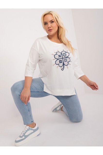 Dámska blúzka plus size okrová RV-BZ-9423.22