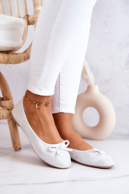 Dámské Baleríny Klasické Bílé Fimme (Veľkosť 37)