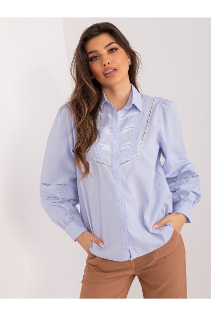 Dámske Košeľa farba Svetlo-modrá kód BP-KS-1146.60 (Farba Svetlo-modrá, Veľkosť S)