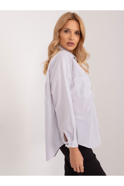Dámske Košeľa farba Bielo-sivá kód BP-KS-1012.25 (Farba Bielo-sivá, Veľkosť S)