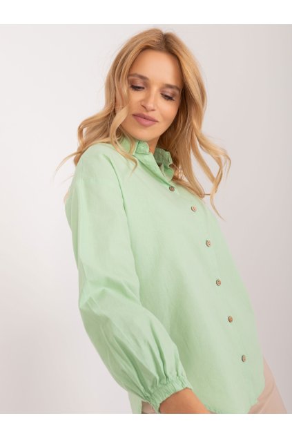 Dámske Košeľa farba Pistáciová kód BP-KS-1130.10X (Farba Pistáciová, Veľkosť XL)
