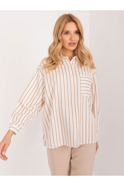 Dámske Košeľa farba Hnedá camel kód BP-KS-1148.12 (Farba Hnedá camel, Veľkosť S)