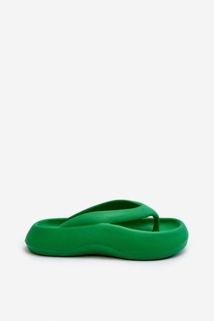 Dámske šľapky  zelené kód obuvi SS-125 GREEN